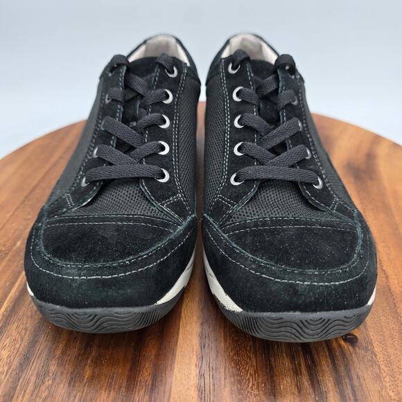 Dansko Shoes Women's 8.5 39 Black Suede Leather Harmony Comfort Walking Sneakers - Picture 2 of 8